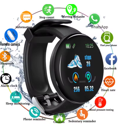 D-18 Digital Smartwatch